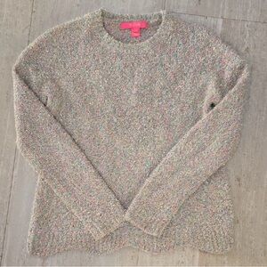 Lilly Pulitzer Gliana Rainbow Gold Metallic Sparkle Knit Sweater